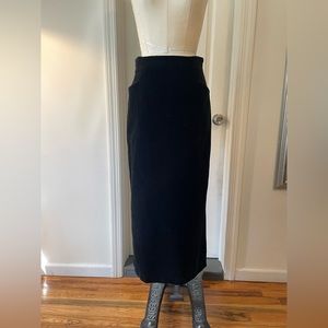 Vintage slinky velvet pencil skirt with pocket detailing